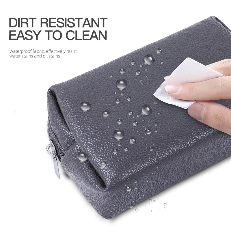 Electronic Organizer Mouse Power Bank Cable Storage Bag Waterproof Leather USB Flash Drive Storage Pouch Electronic Organizer Mouse Power Bank Cable Storage Bag Waterproof Leather USB Flash Drive Storage Pouch